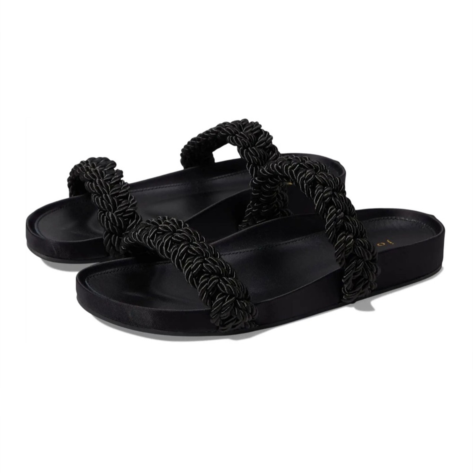 Joie Constance Women’s Black Corded Braided Slip In Summer Sandal Size 5.5 Nib